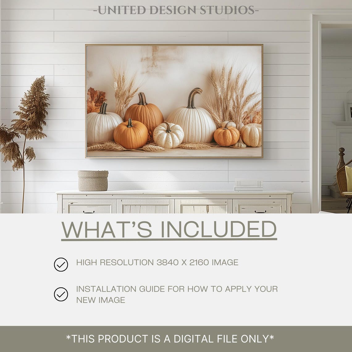 Fall Pumpkin Artwork Collection Set Of Four Autumn Paintings Wall Art - Image 2