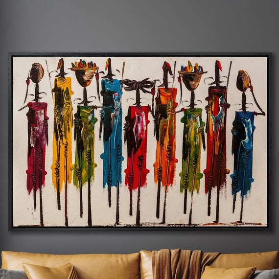 Masai Mara African Wall Art Abstract African Masai Print Colorful African Painting Masai Gift African Wall Decor Abstract Wall Art