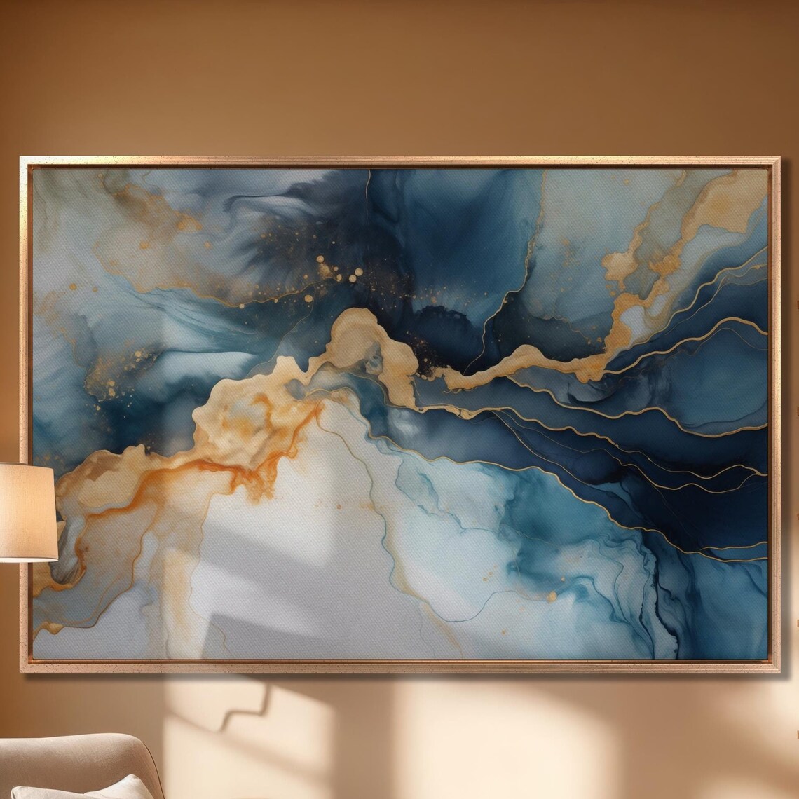 Abstract Liquid Marble Art Print, Modern Wall Decor