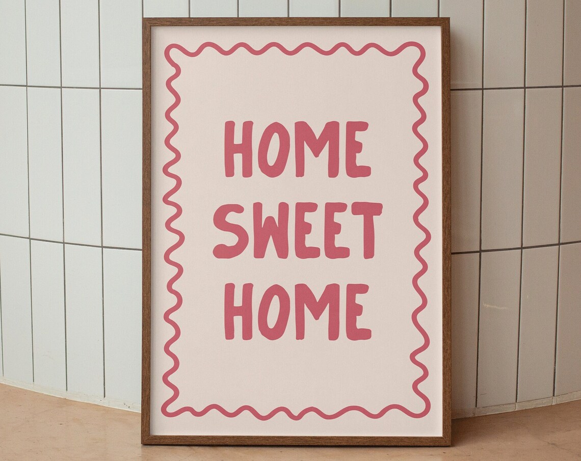 Home Sweet Home Art Print, Bedroom Affirmation Poster - Image 2