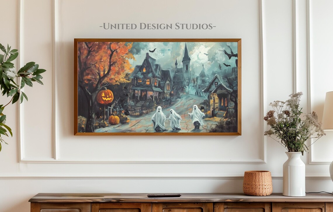 Halloween Town Halloween Art Print, Spooky TV Art - Image 3