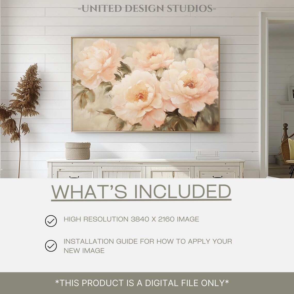 Peony Flower Spring Botanical Art Print, Victorian Decor - Image 3
