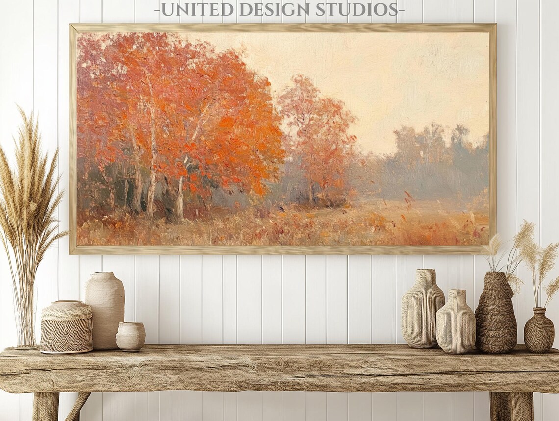 Autumn Trees Fall Landscape Art Print, Seasonal Decor - Image 2