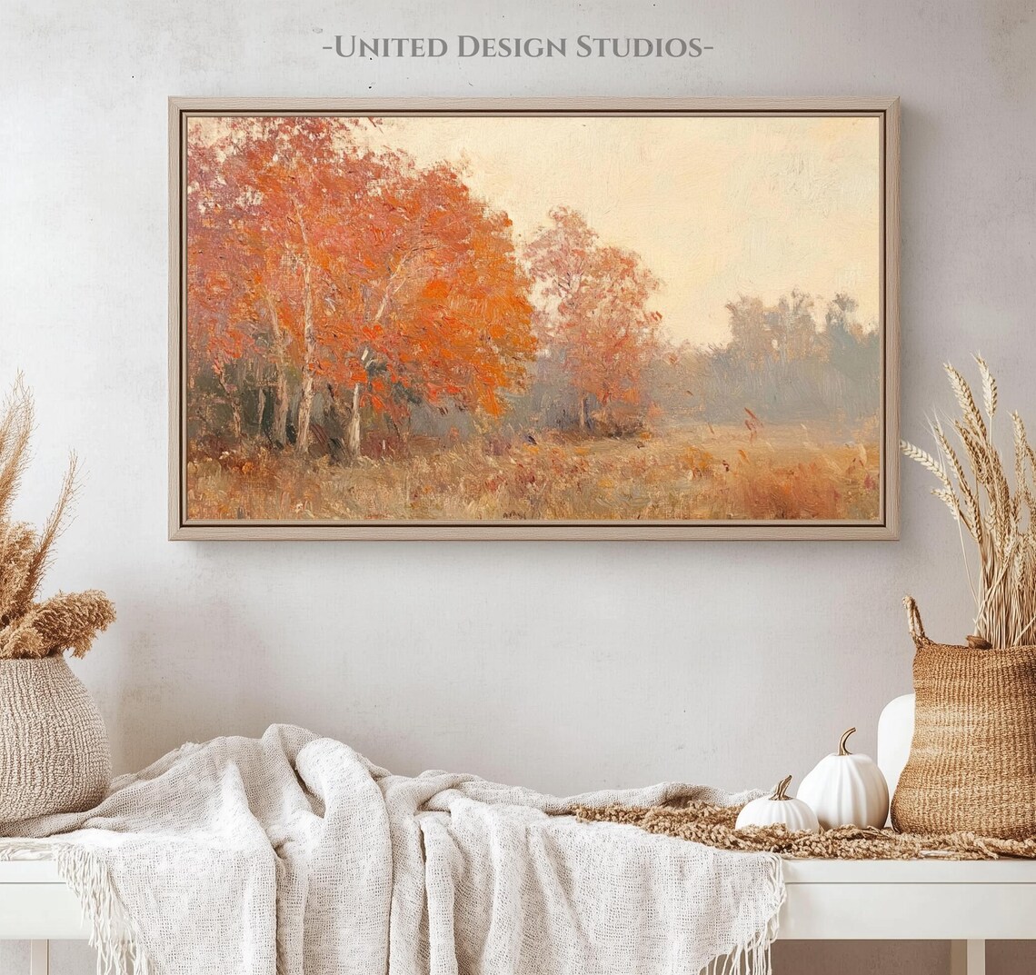 Autumn Trees Fall Landscape Art Print, Seasonal Decor - Image 4