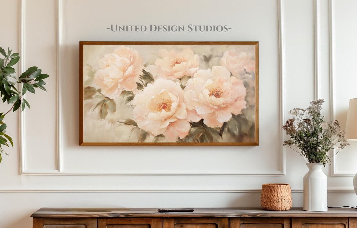 Peony Flower Spring Botanical Art Print, Victorian Decor - Image 5