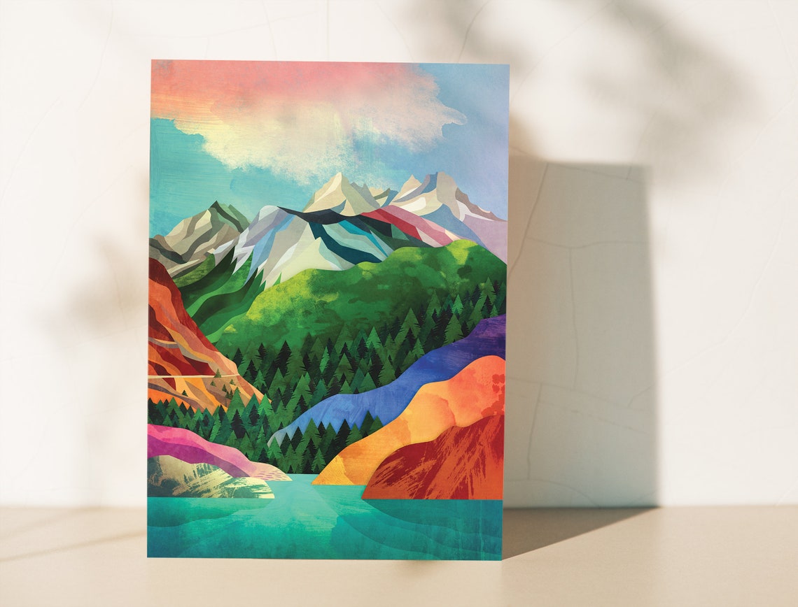 Mountain Landscape Wall Art Print - Image 3