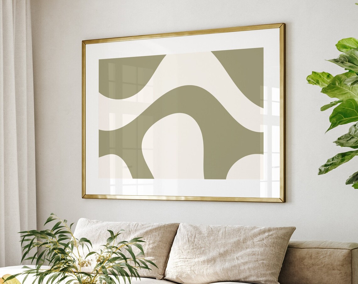 Modern Abstract Art Print, Minimalistic Wall Decor