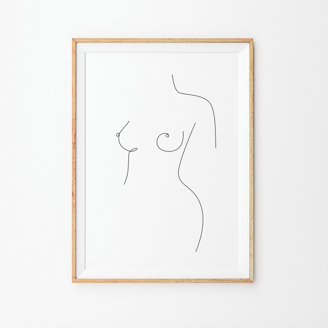 Woman Body Abstract Single Line Drawing Female Figure Poster