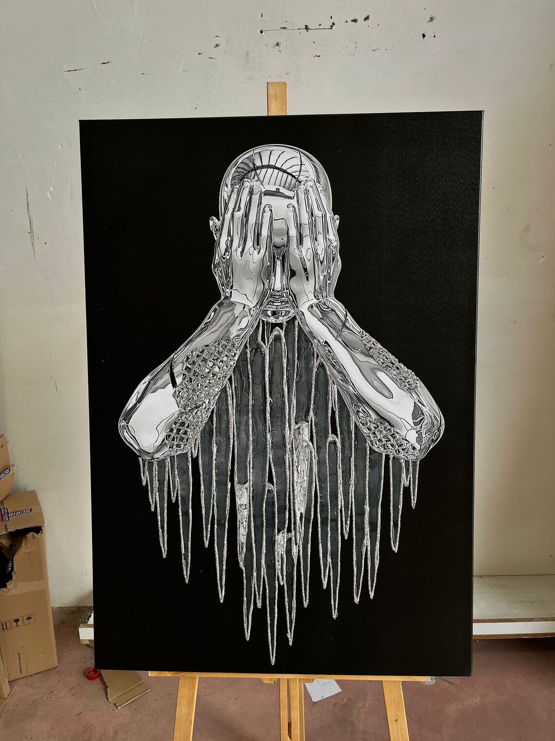 3D Effect Wall Decor, Textured Painting
