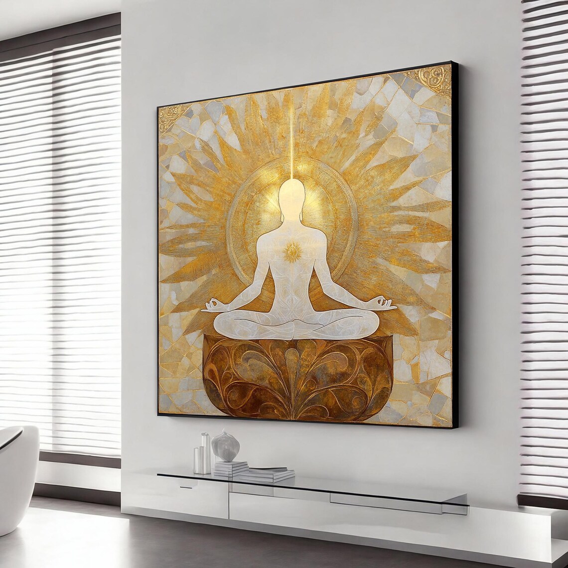 Meditation Meditating Buddha, Spiritual Wall Art