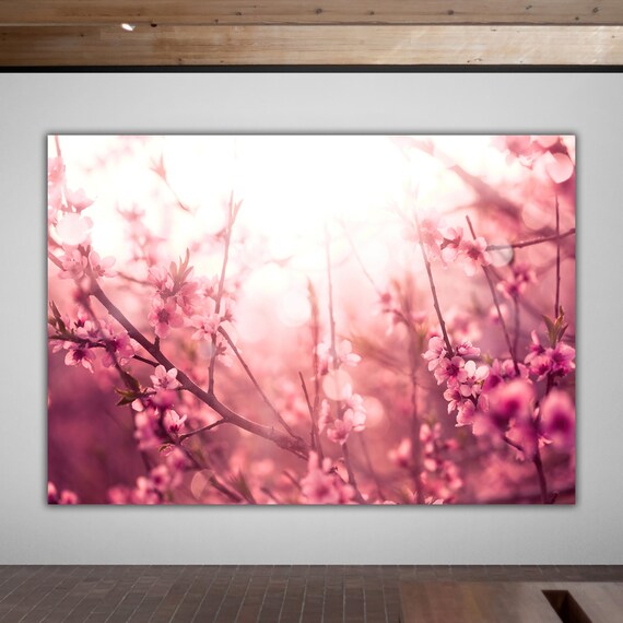 Pink Tree Wall Pink Tree Tree Wall Art Landscape Wall Art Landscape Nature Wall Art Nature
