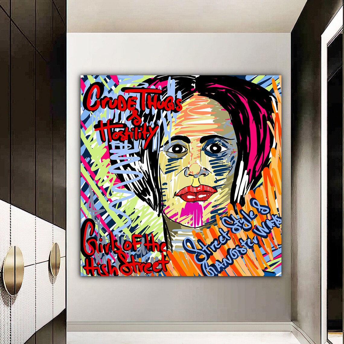 Pop Art Woman Street Style Comic Graffiti Colorful Attitude Poster