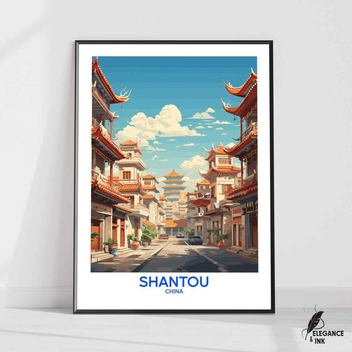 Shantou China Old Street Pagoda Heritage Architecture Travel Art Print