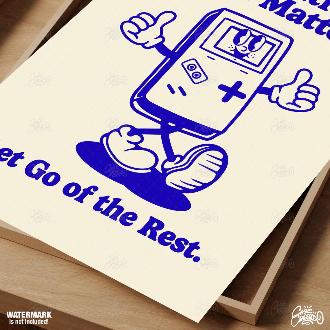 Take Control Of What Matters Vintage Console Character Poster - Image 2