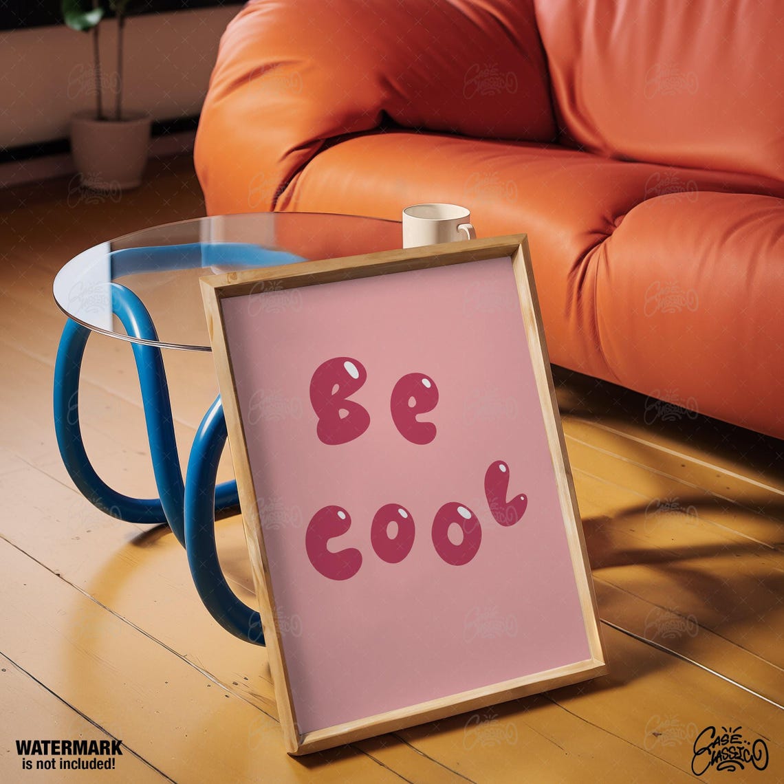 Be Cool Pink Bubble Letters Preppy Indie Room Decor Wall Poster - Image 3