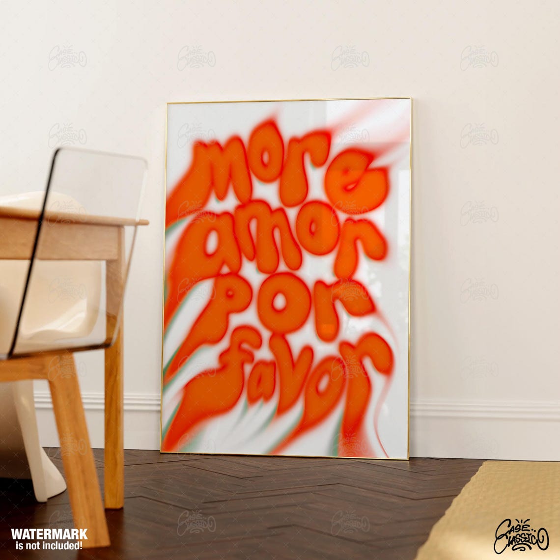 More Amor Por Favor Quote Wall Art Indie Room Decor Love Print Inspirational Wall Art Typography Print Trendy Wall Art Fine Art Print - Image 3