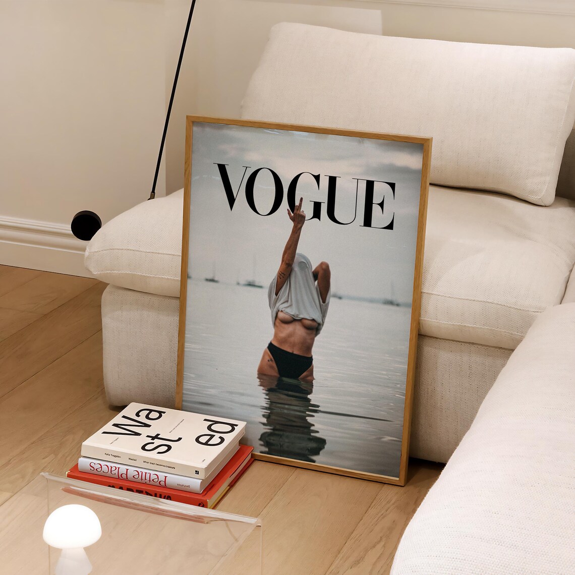 Vogue Style Rebellious Ocean Water Portrait Edgy Fashion Photo Poster - Image 4