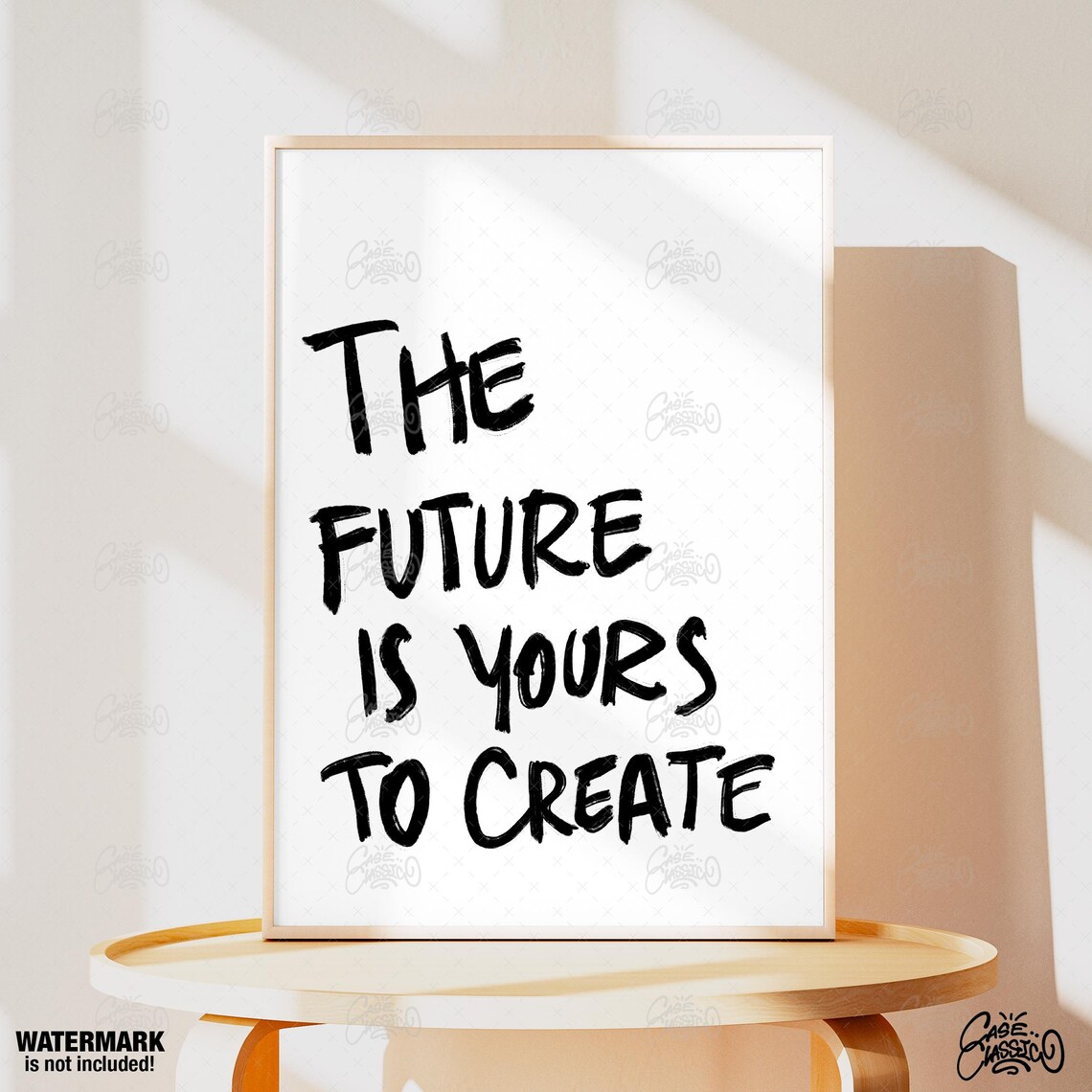 The Future Is Yours To Create Handwritten Inspirational Poster - Image 2