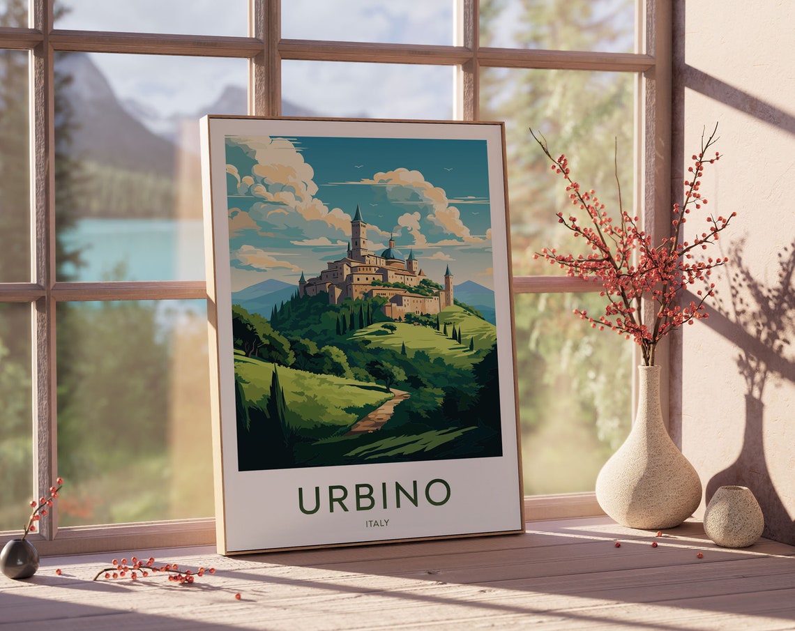 Urbino Poster Urbino Print Urbino Travel Poster Urbino Art Bedroom Decor Urbino Gifts Ideas Italy Wall Art Decor 092 - Image 2
