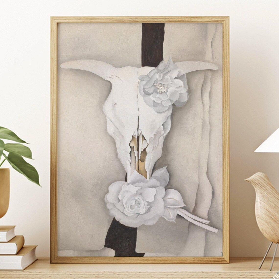 Cow Skull With Calico Roses, Georgia O'Keeffe Print