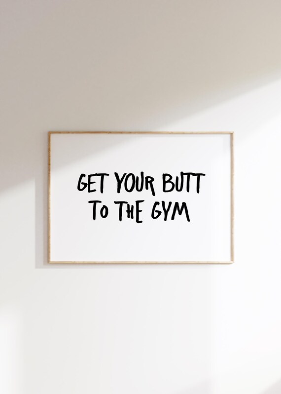 Funny Gym Quote Poster, Trendy Dorm Room Art