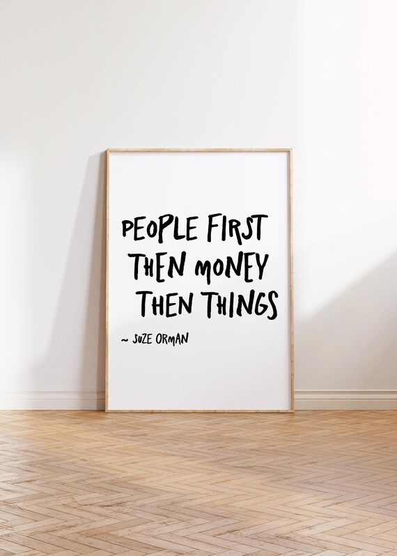 Suze Orman Quote Print Minimalist Typography Art