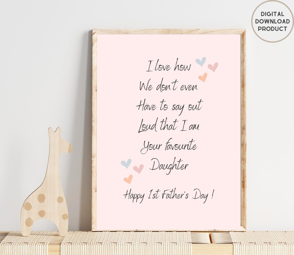 Cheeky Favourite Daughter Funny First Father's Day Gift Poster