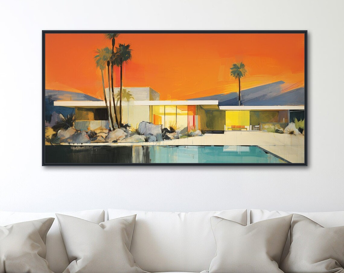 Mid Century Palm Springs Architecture, Desert Art Print