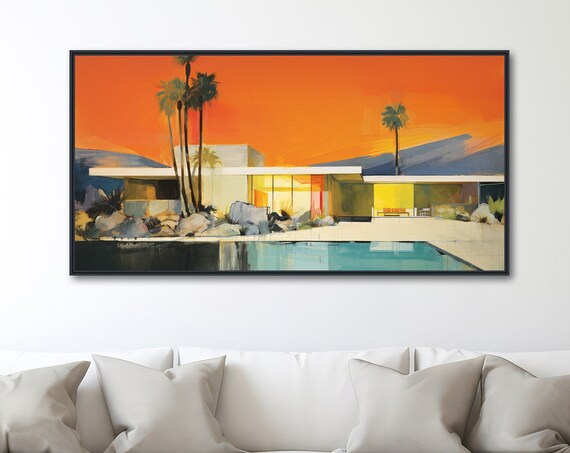 Mid Century Palm Springs Architecture, Desert Art Print