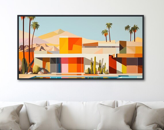 Palm Springs Mid-Century Architecture Geometric Art Print