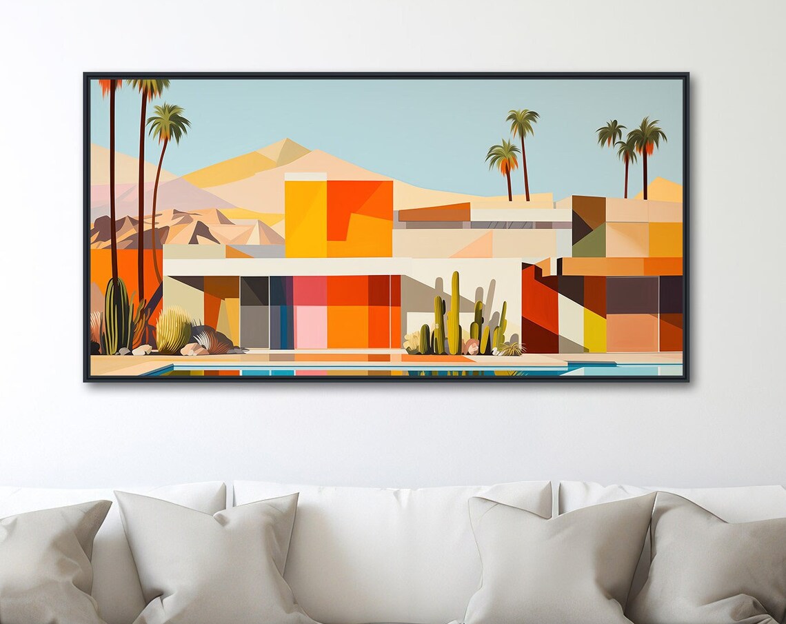 Palm Springs Mid-Century Architecture Geometric Art Print