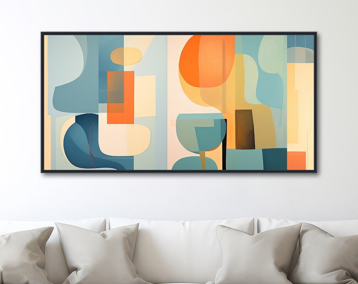 Mid-Century Modern Geometric Abstract Art Print