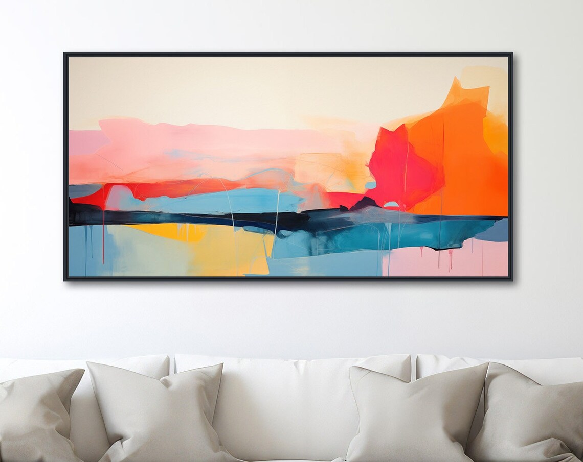 Abstract Landscape, Modern Terrain Wall Art Print