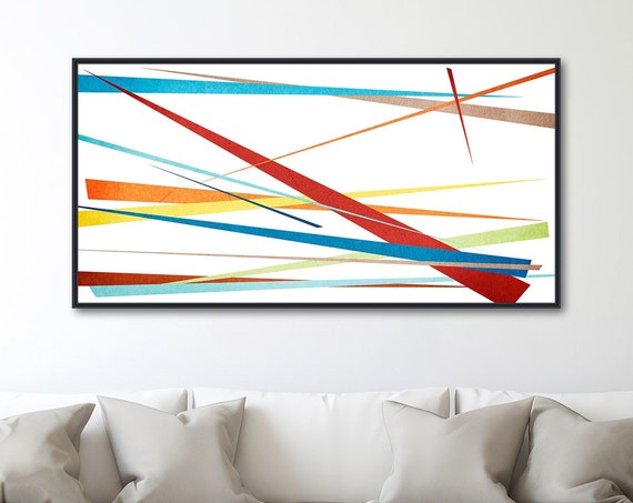 Scandinavian Style Modern Wall Art For The Home Or Loft Apartment Bright And Bold Wall Art Mid Century Modern Slivers