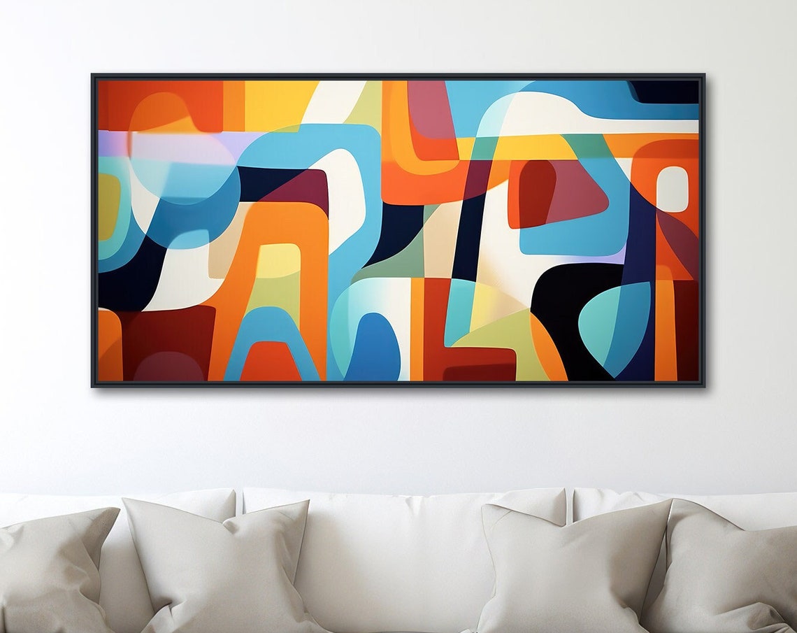 Colorful Geometric Arches Abstract Bold Modern Prismatic Wall Art