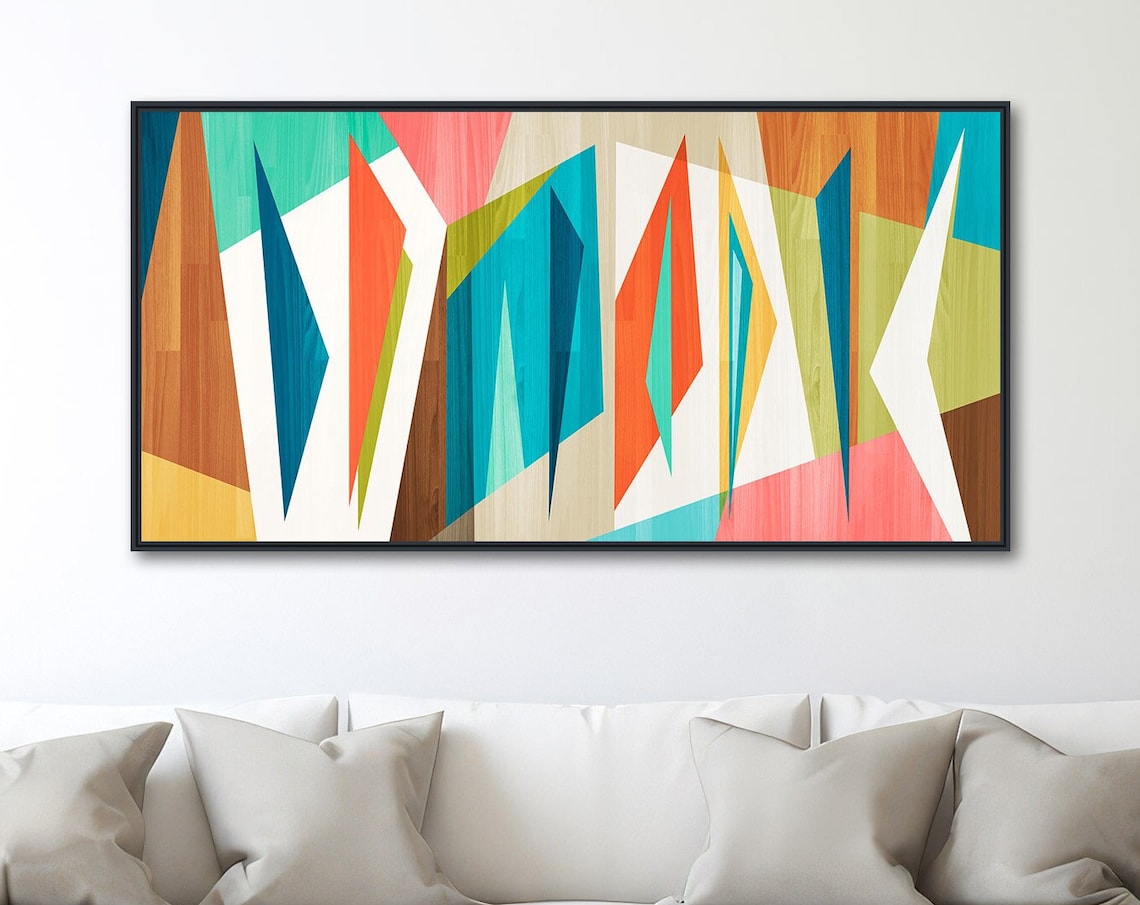Correlation Panoramic Print Retro Loft Wall Art Print