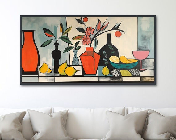 Mid-Century Botanical Still Life, Palm Springs Boho Art Print