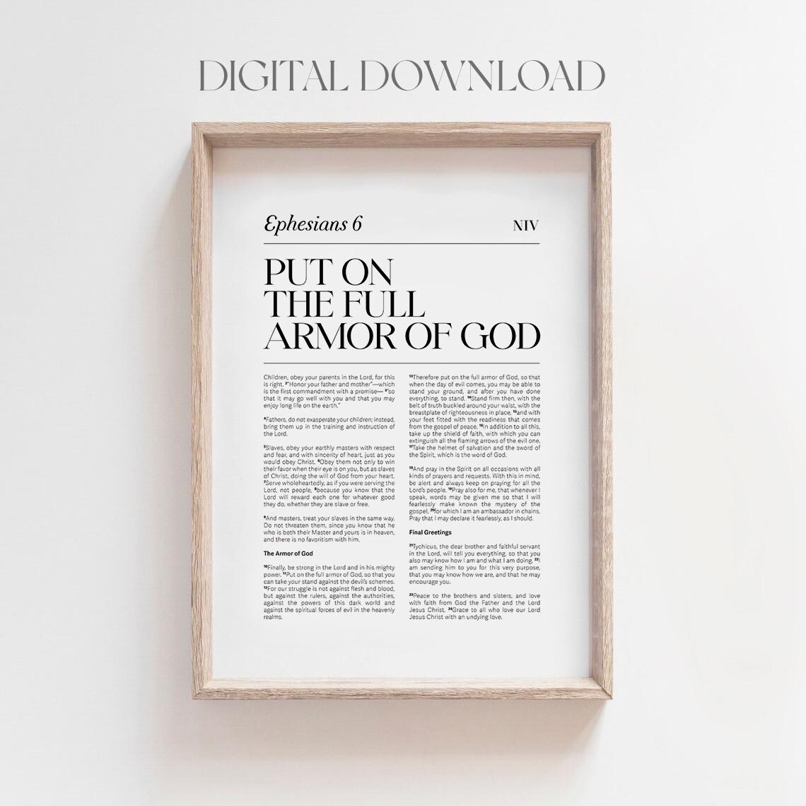 Ephesians 6 Armor of God Bible Verse Wall Art - Image 3