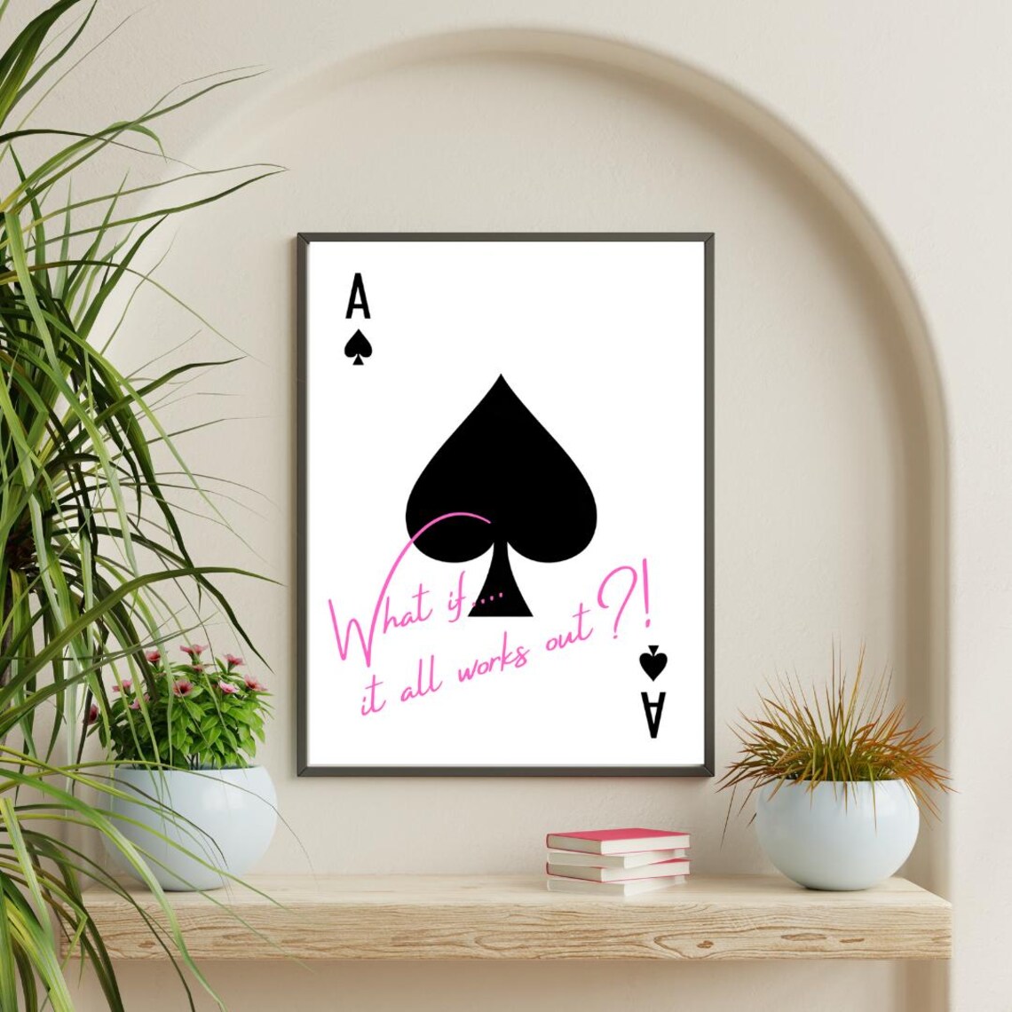 Ace Of Spades Motivational Print What If It All Works Out