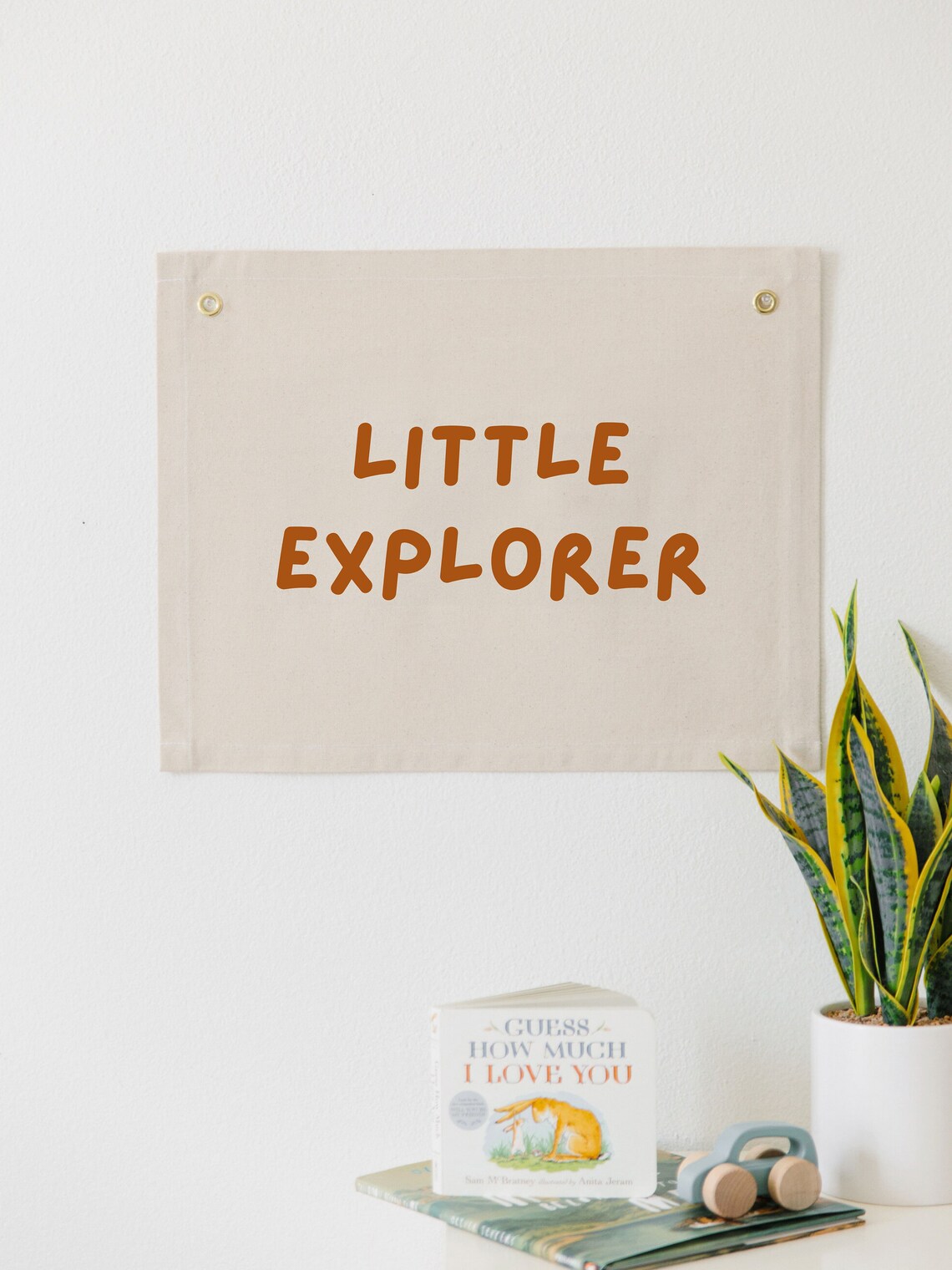 Little Explorer Banner, Woodland Nursery Adventure Wall Art - Image 3