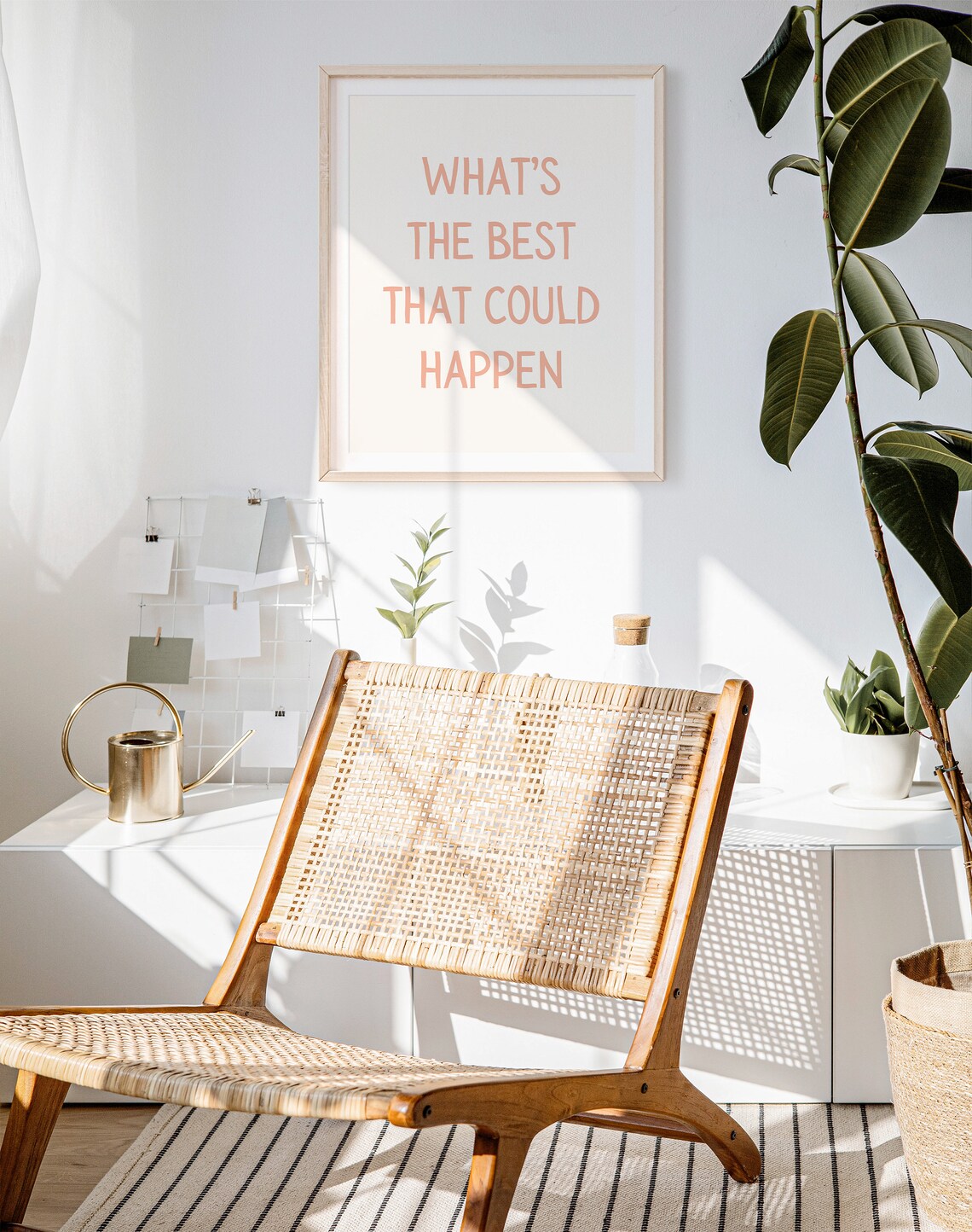 Whats the Best That Could Happen Coral Framed Poster for Living Room - Image 2