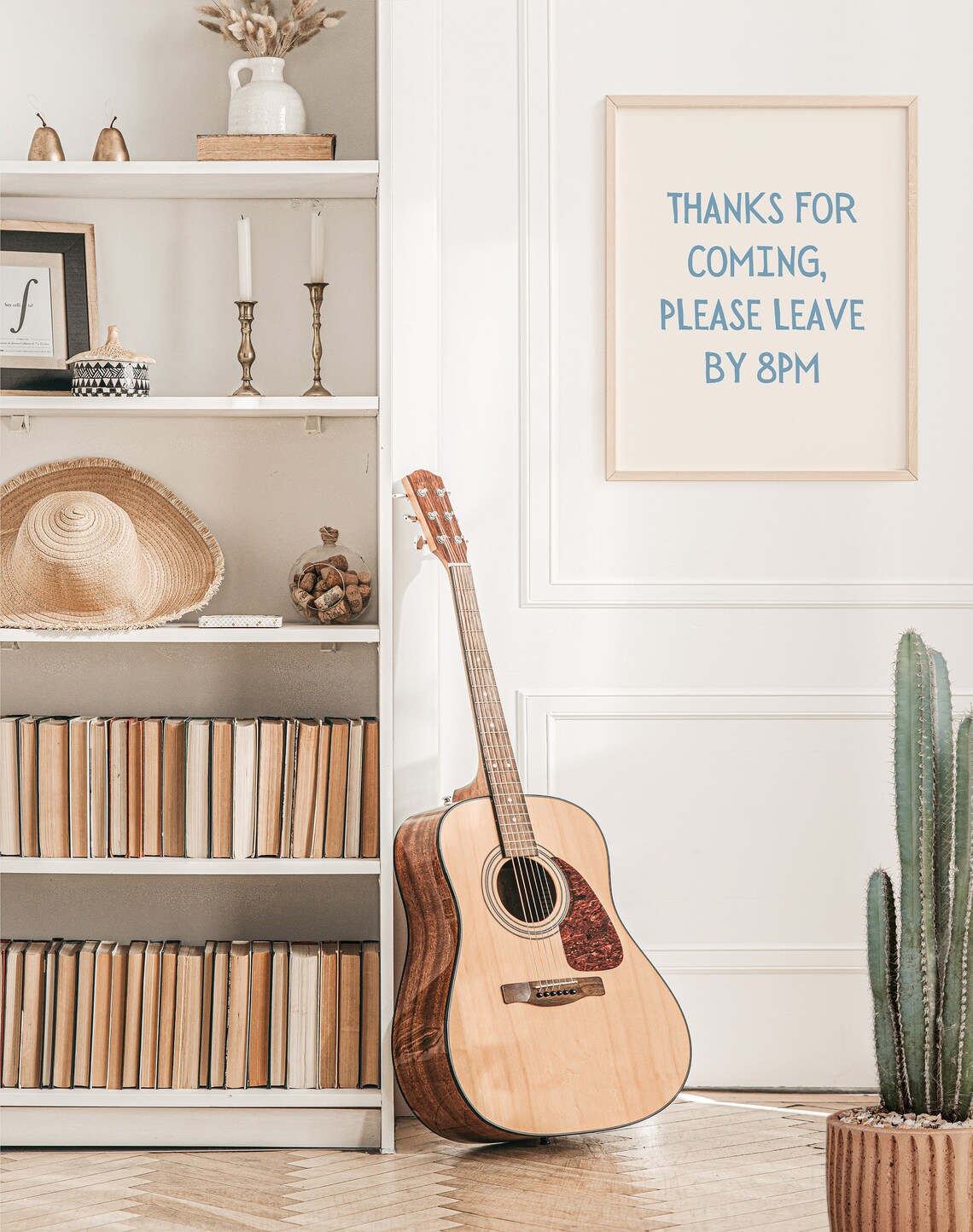 Thanks for Coming Please Leave by 8PM Funny Host Framed Poster for Entryway - Image 3
