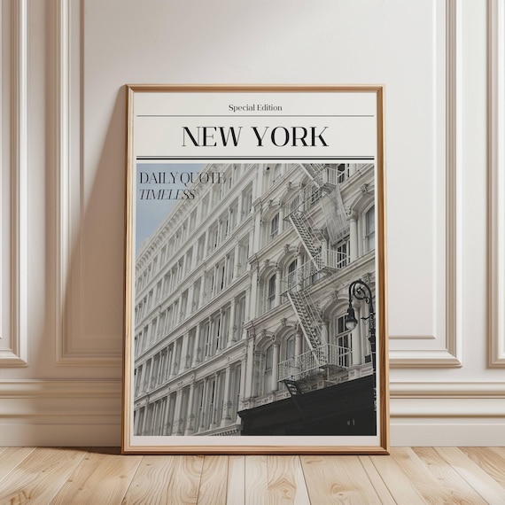 New York Fire Escape Special Edition Manhattan City Street Poster