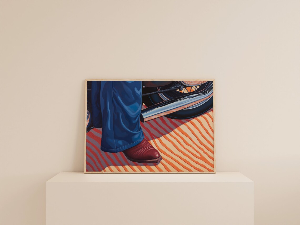 Retro Motorcycle Art Print, 1970s Maximalist - Image 2
