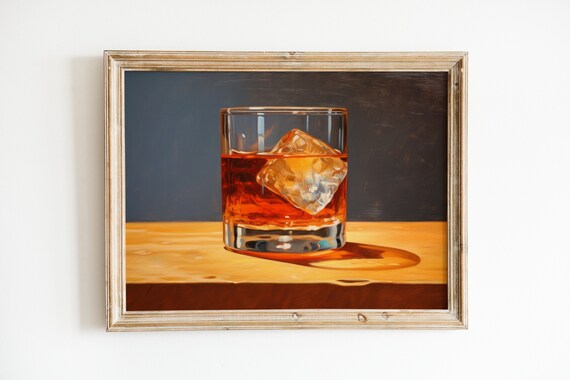 Cocktail Print Art for Bar Cart, Trendy Decor