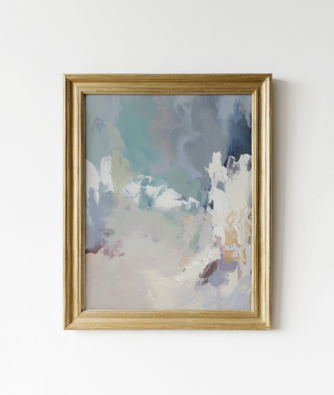 Soft Coastal Abstract Beach Painting No. 2 Art Print - Image 2