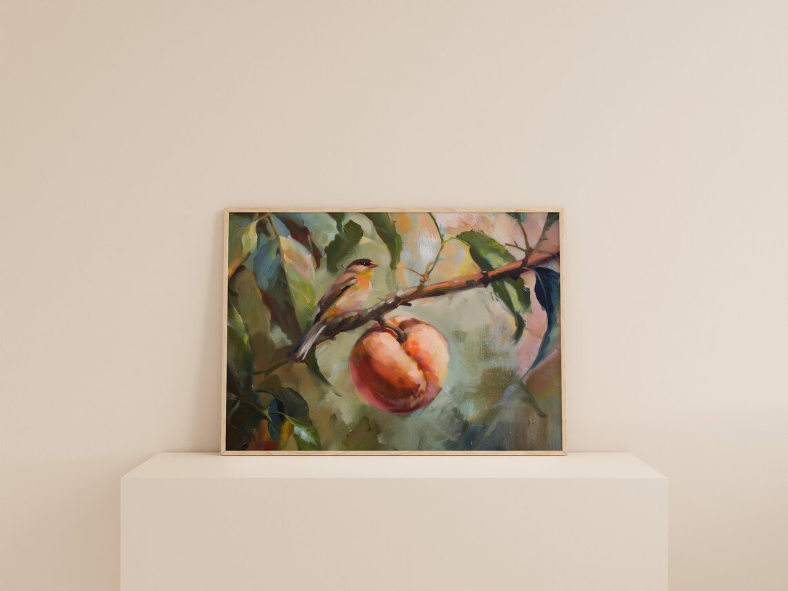 Vintage Kitchen Bird Painting, Rustic Botanical Art Print - Image 2