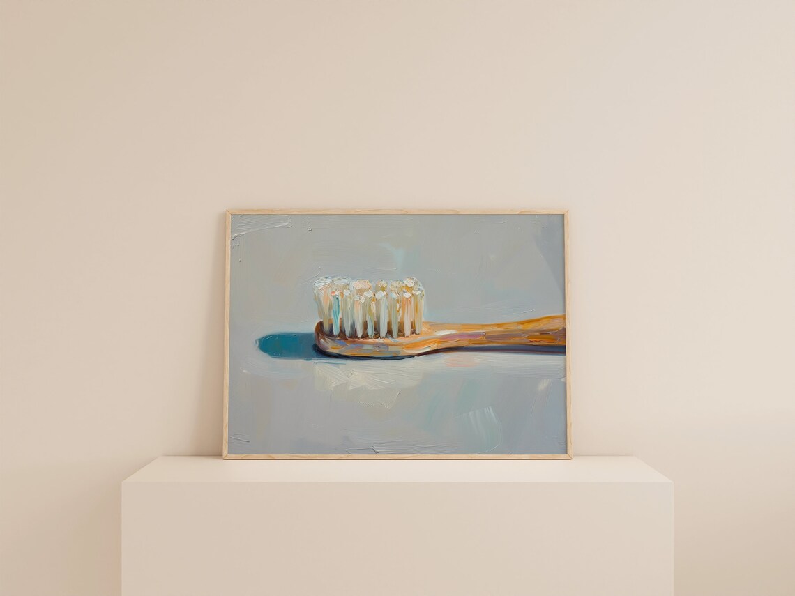 Toothbrush Funky Apartment Bathroom Art Print - Image 2