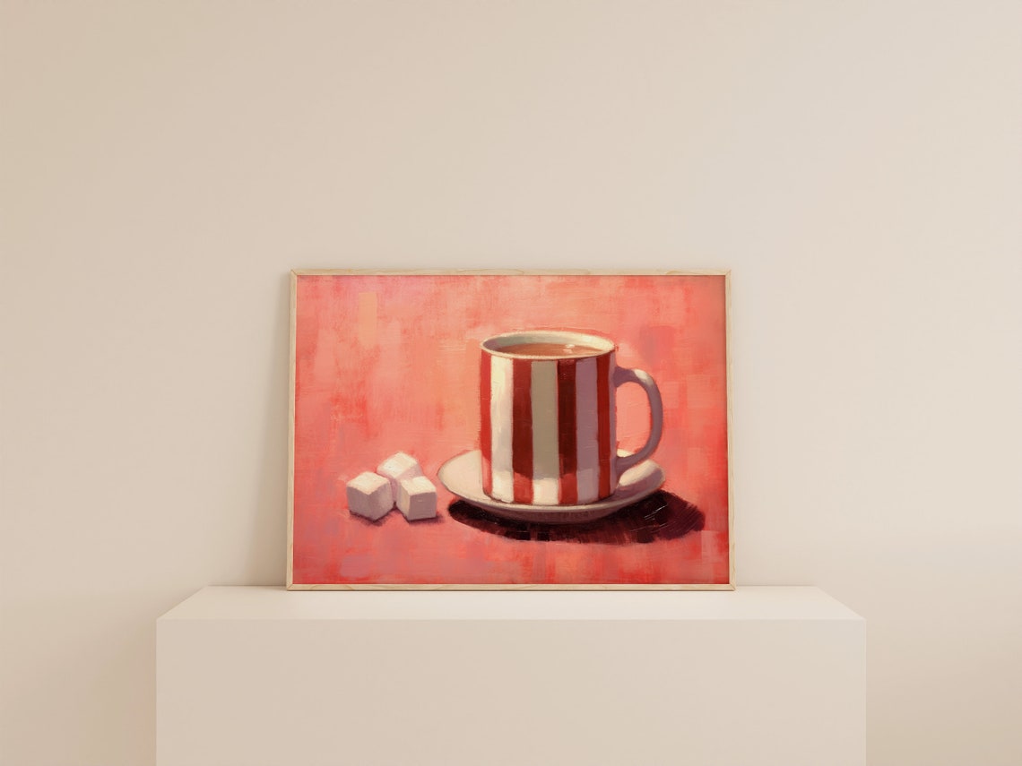 Cozy Coffee Preppy Kitchen Poster Print - Image 2