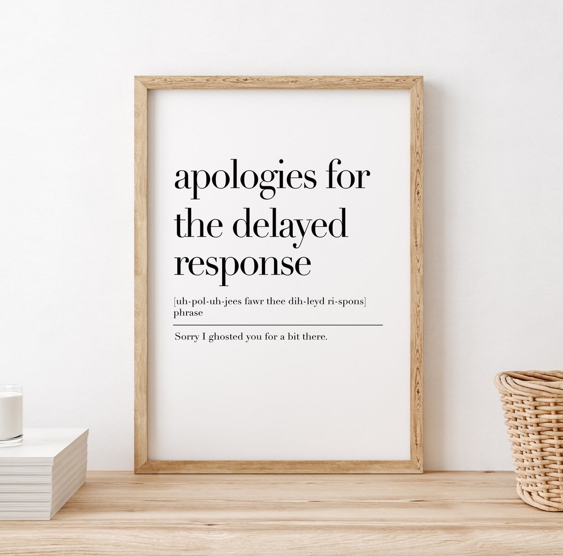 Apologies for the Delayed Response Funny Office Email Humor Poster - Image 2